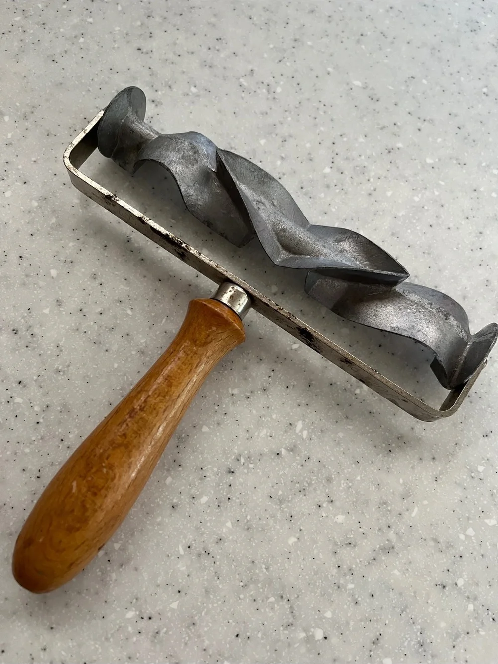 Vtg Model 1 Germany Cookie Roller AURO Metal & Wood Pastry Kitchen Tool